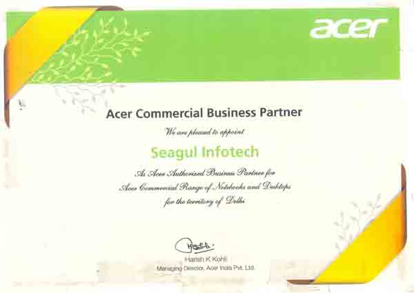 acer certificate
